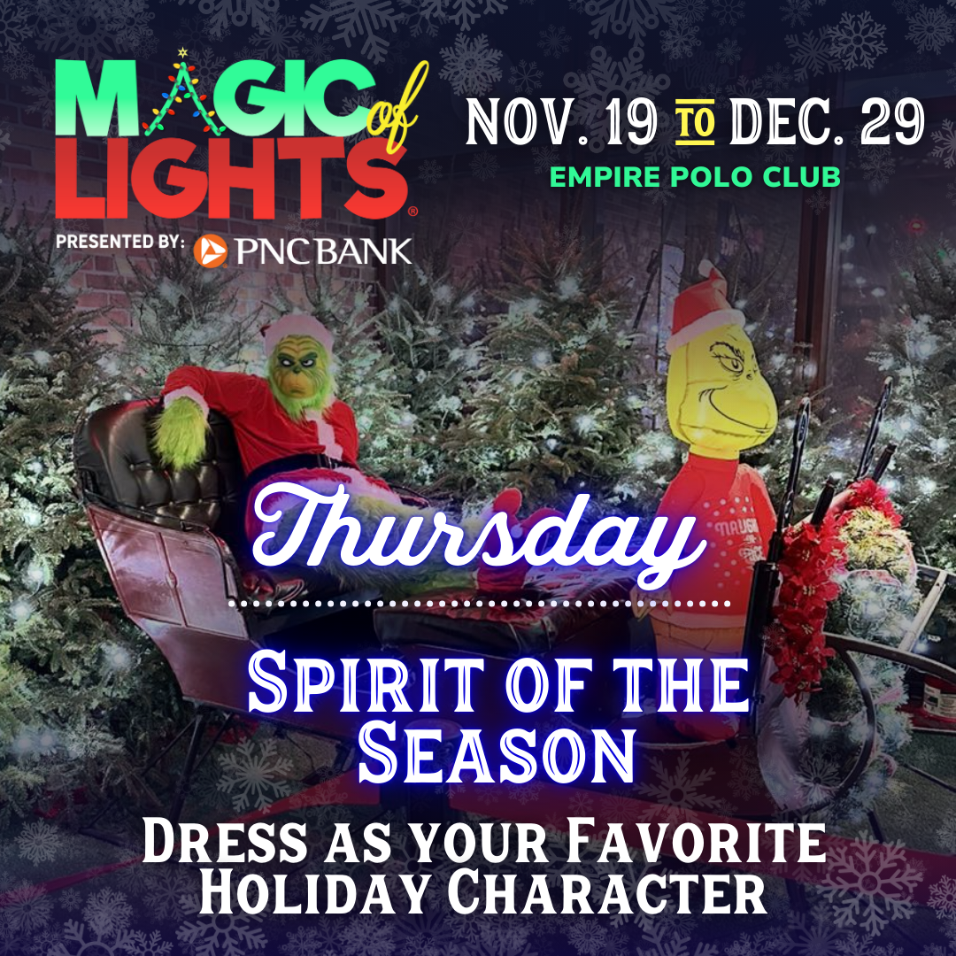 Thursdays Dress as Your Favorite Holiday Character!