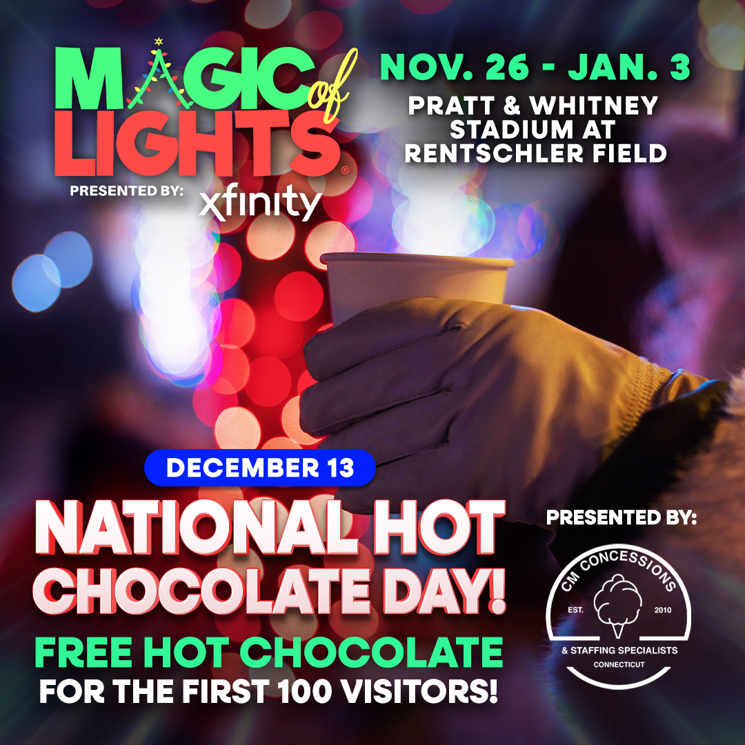 Free Hot Chocolate for the first 100 Guests on December 13th
